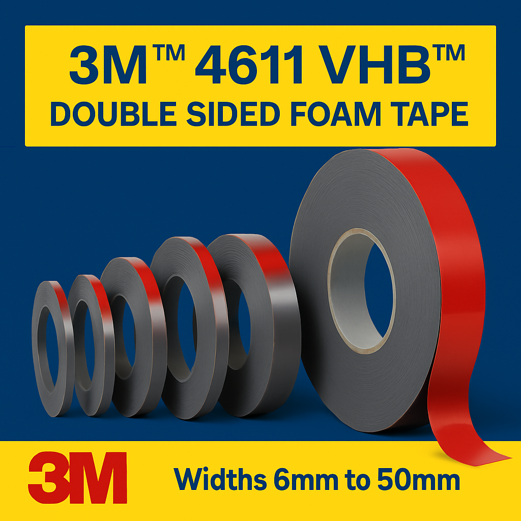 3M 4611 VHB Double Sided Foam Tape (dark grey) uk