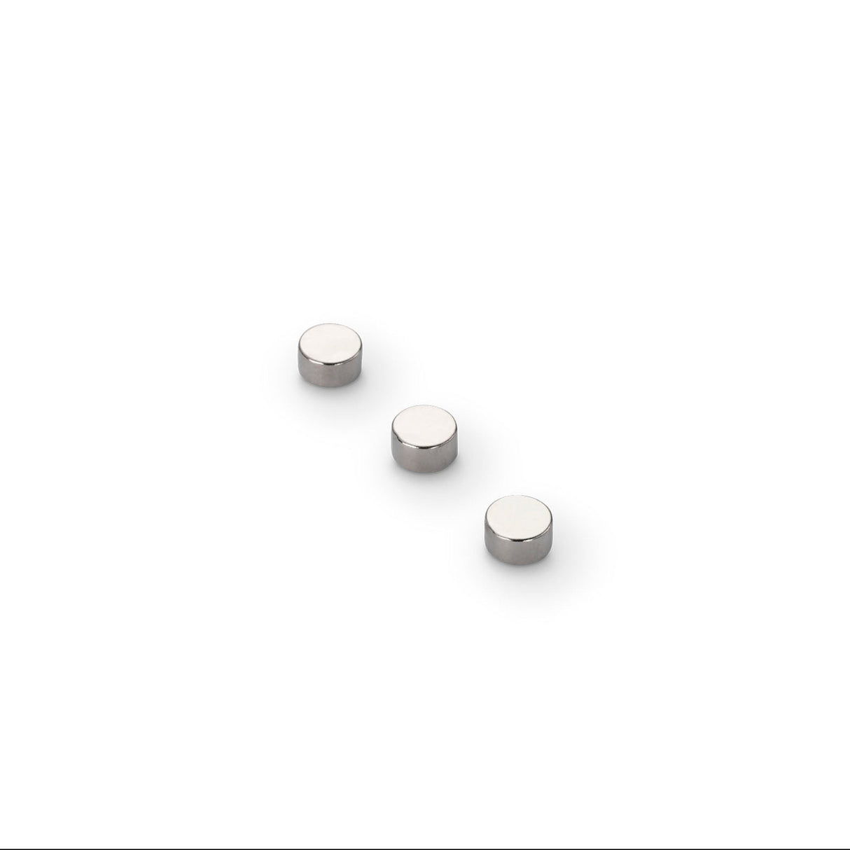 Neodymium Disc Magnet, 6mm Diameter x 3mm N35 Nickel Plated (A) - Indigo Supplies Ltd