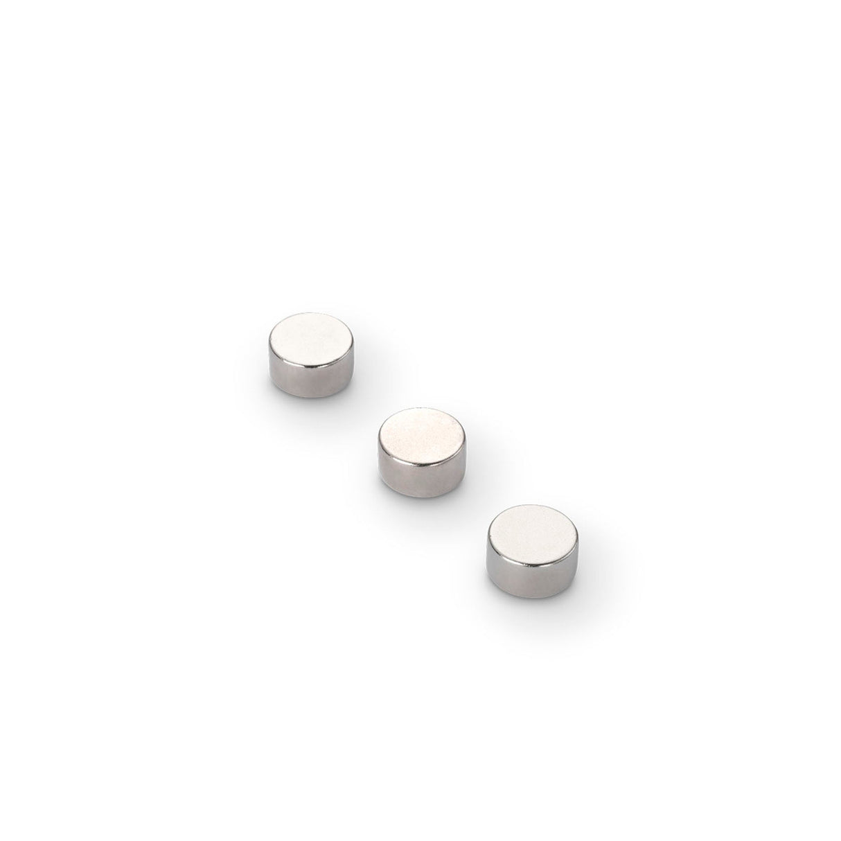 Neodymium Disc Magnet, 5mm Diameter x 1.5mm N35 Nickel Plated (A) - Indigo Supplies Ltd