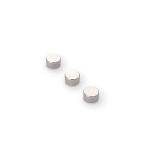 Neodymium Disc Magnet, 5mm Diameter x 1.5mm N35 Nickel Plated (A) - Indigo Supplies Ltd