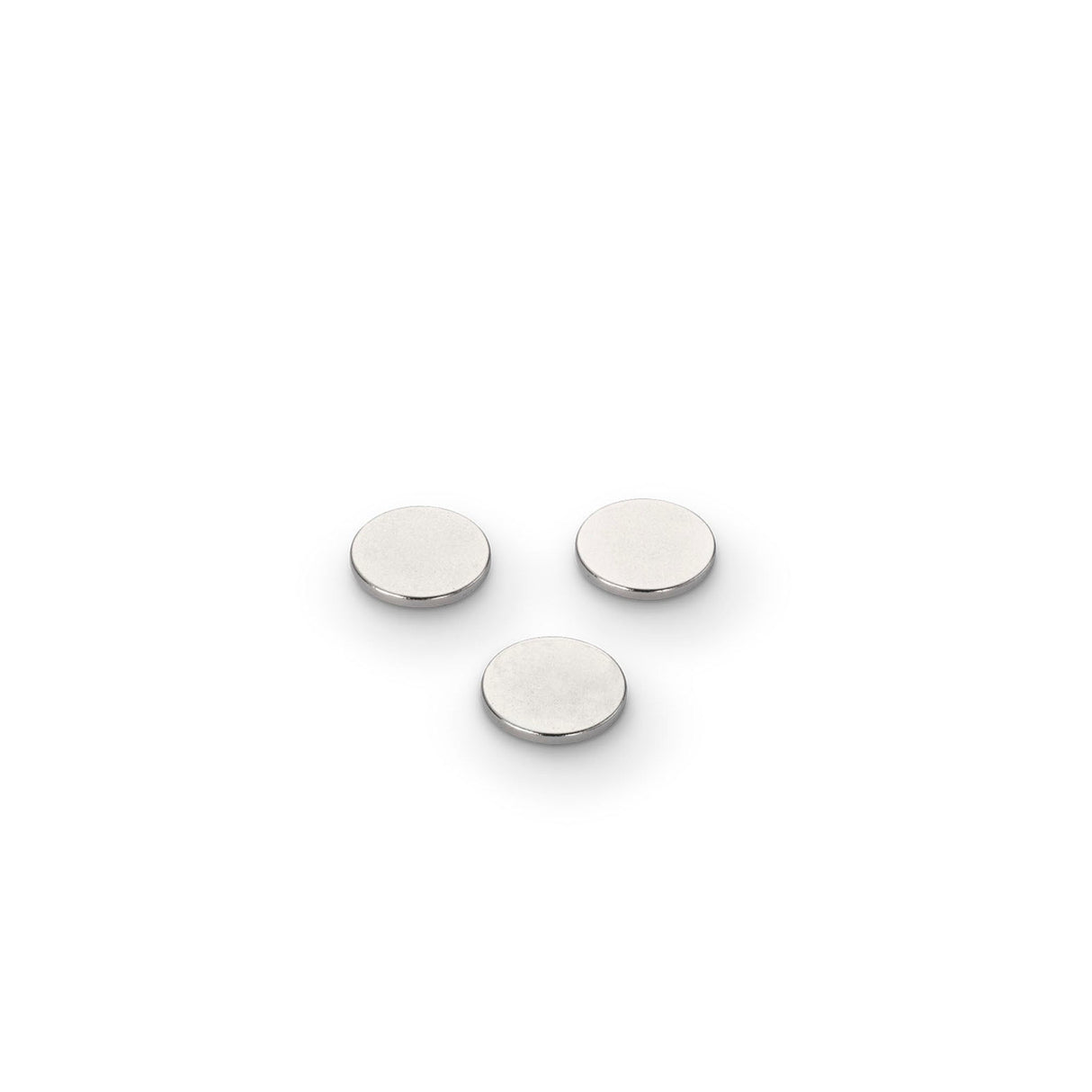 Neodymium Disc Magnet, 10mm Diameter x 1mm N35 Nickel Plated (A) - Indigo Supplies Ltd