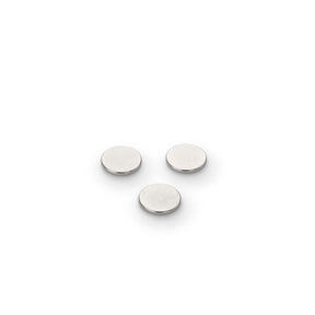 Neodymium Disc Magnet, 10mm Diameter x 1mm N35 Nickel Plated (A) - Indigo Supplies Ltd