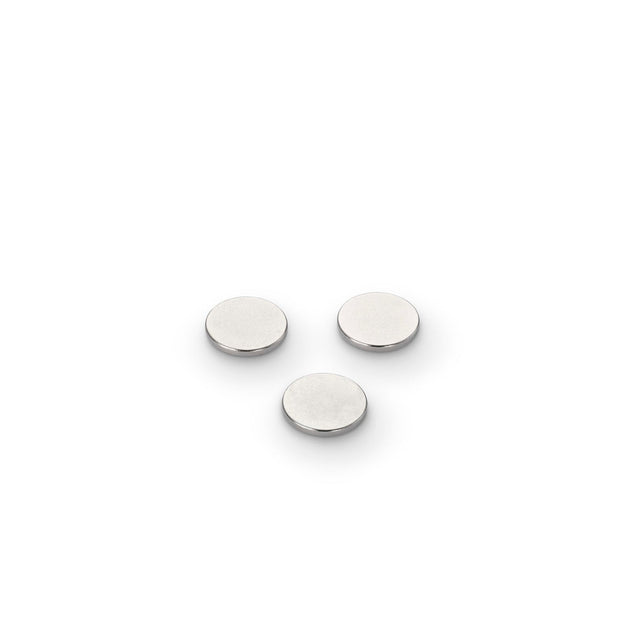 Neodymium Disc Magnet, 10mm Diameter x 1mm N35 Nickel Plated (A) - Indigo Supplies Ltd