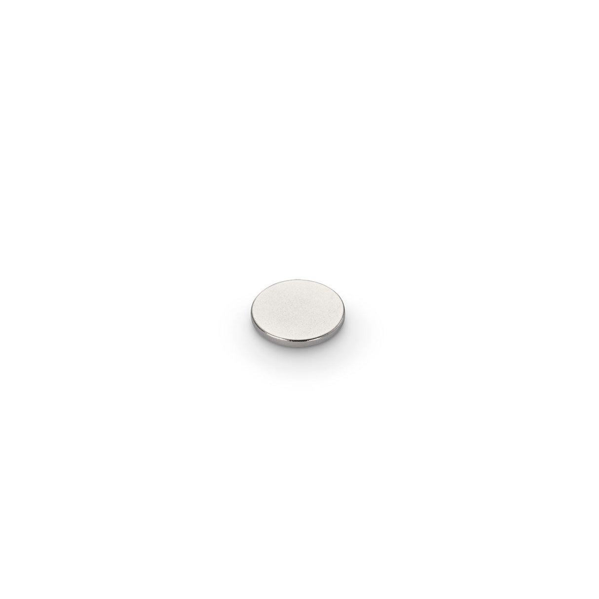 Neodymium Disc Magnet, 10mm Diameter x 1mm N35 Nickel Plated (A) - Indigo Supplies Ltd