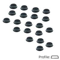 3M SJ5012 Bumpon Protectors - Black 3.5mm x 12.7mm - Indigo Supplies Ltd