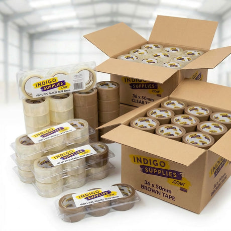 vinyl pvc parcel tape packaging brown clear uk essex