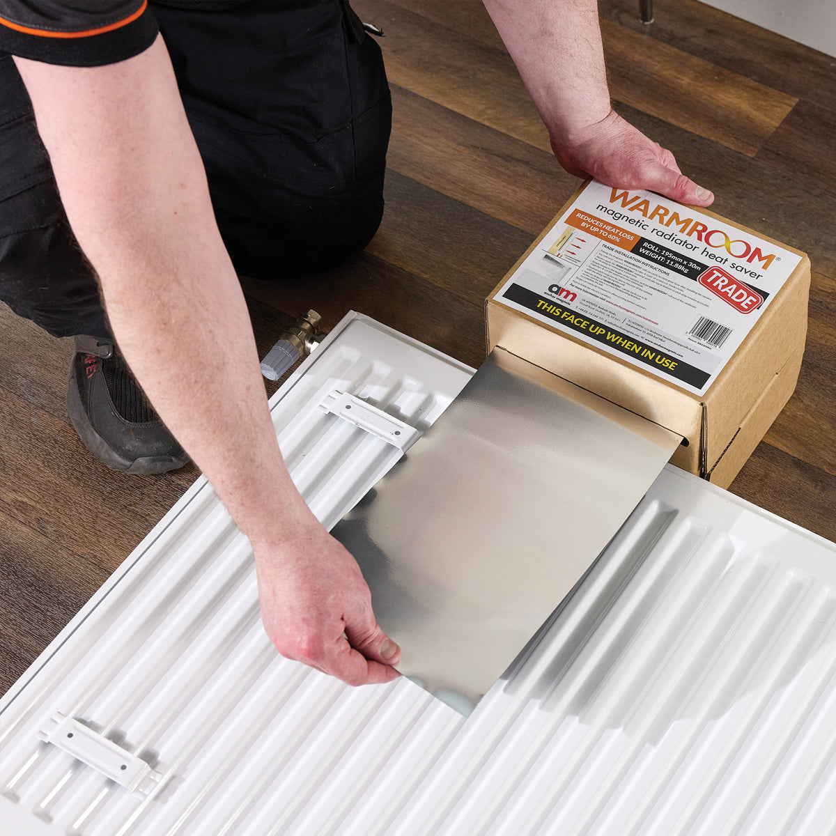 warmroom® Magnetic Radiator Heat Saver - Radiator Foil, 6 Sheets (covers a standard 1200mm x 600mm radiator) - Indigo Supplies Ltd