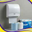 Pack of 6 Centre Feed Paper Rolls & Dispenser Unit - Indigo Supplies Ltd