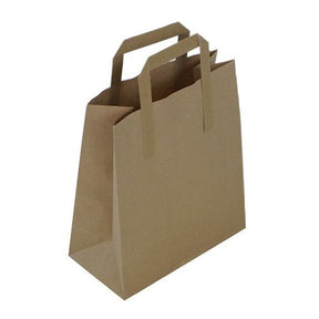 Brown Paper Carrier Bags Tape Handle - Indigo Supplies Ltd