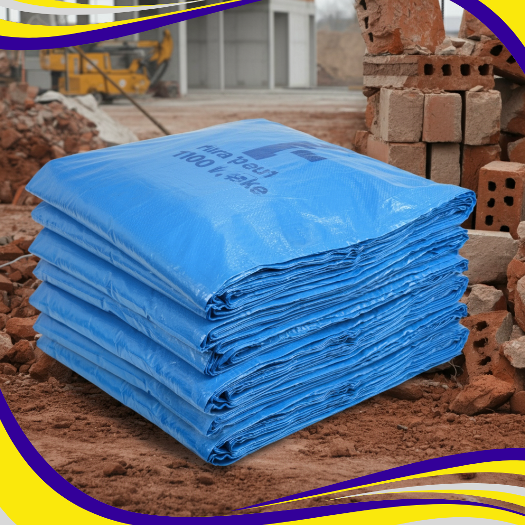 Rubble Builders Aggregate Sacks / Bags 20" x 30" Extra Heavy Duty Blue - Indigo Supplies Ltd