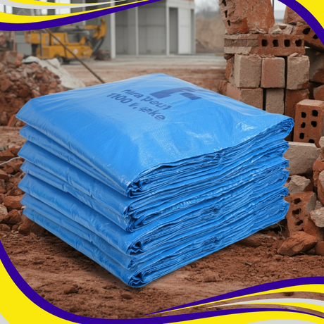 Rubble Builders Aggregate Sacks / Bags 20" x 30" Extra Heavy Duty Blue - Indigo Supplies Ltd