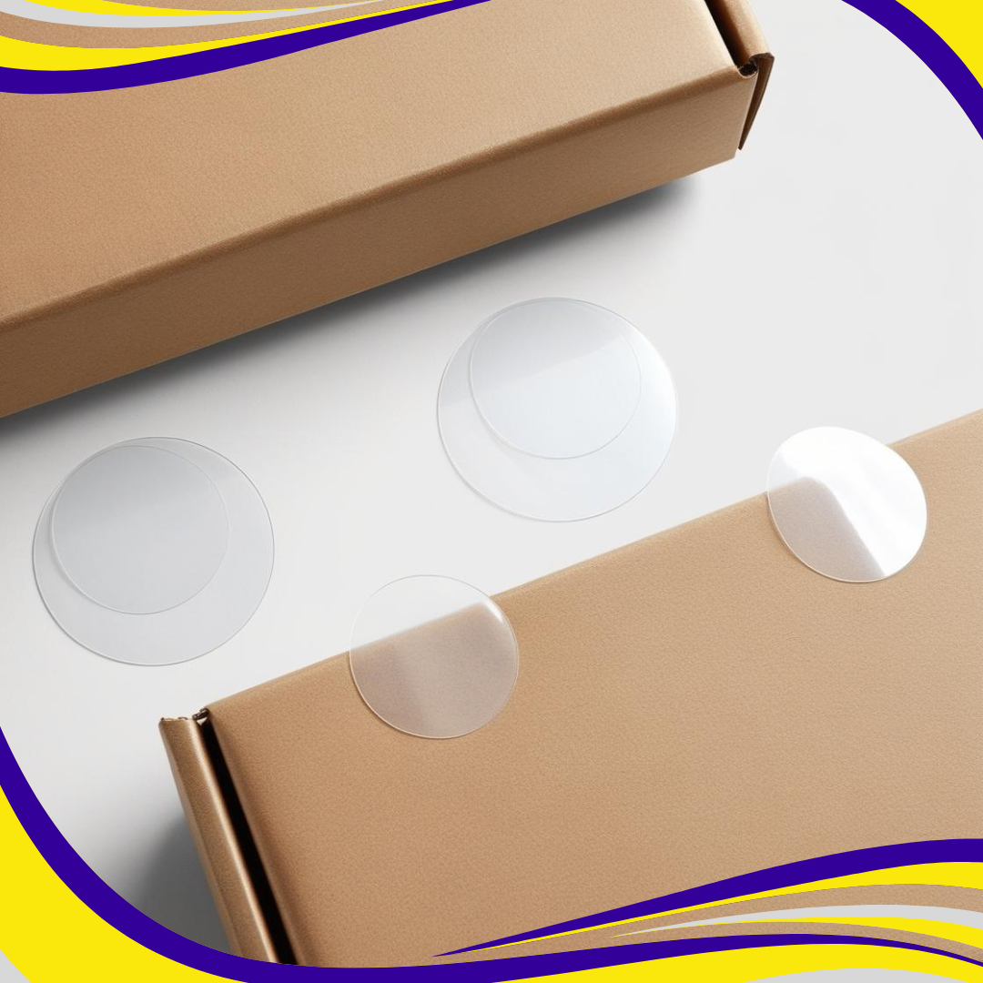 Self-Adhesive Labels Clear (2000 Per Roll) - Indigo Supplies Ltd