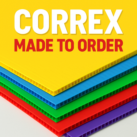 correx sheet board custom made to order uk