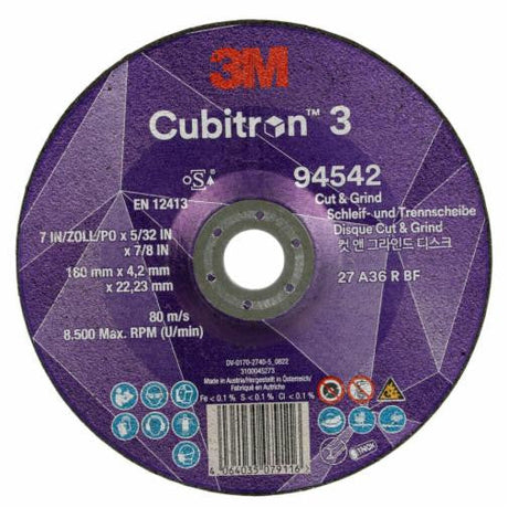 3M™ Cubitron™ 3 Cut and Grind Wheels Pack of 10 - Indigo Supplies Ltd