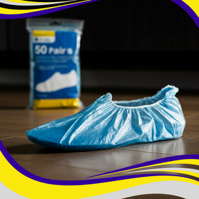 Disposable Polythene Overshoes Blue - Indigo Supplies Ltd