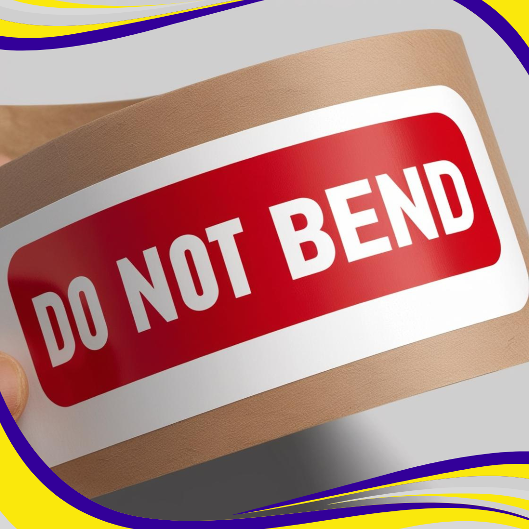 Self-Adhesive Label "DO NOT BEND" - Indigo Supplies Ltd