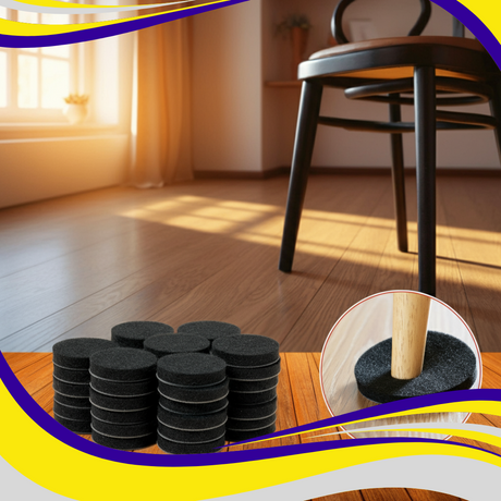 Felt Adhesive Floor Protector Discs - Indigo Supplies Ltd