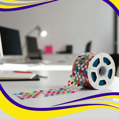 CD / DVD Dots Foam 16mm x 4mm (1000 Per Roll) - Indigo Supplies Ltd