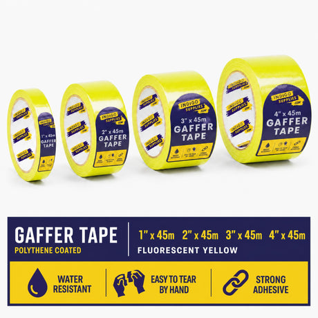gaffer tape cloth duck duct adhesive tape uk essex fluorescent yellow