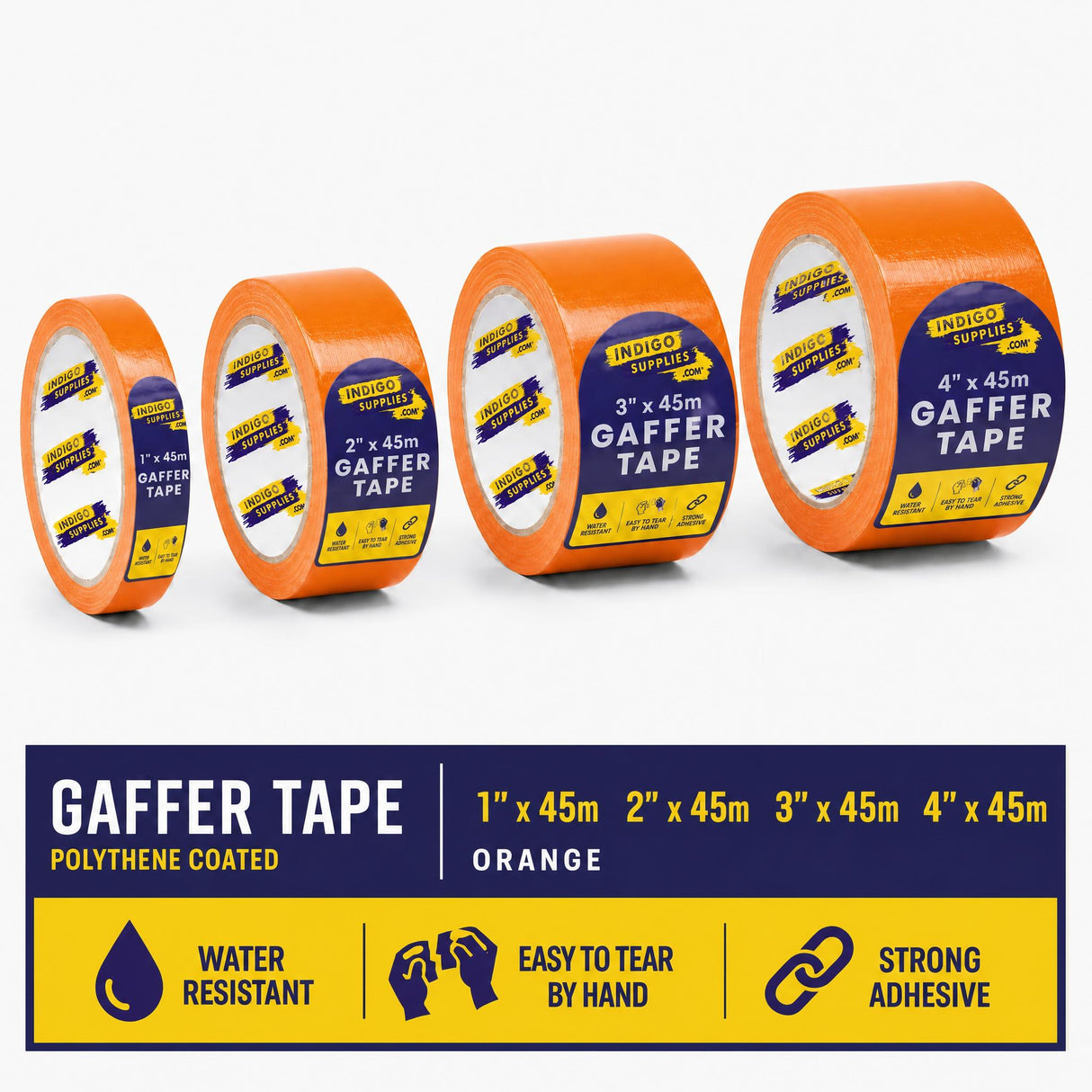gaffer tape cloth duck duct adhesive tape uk essex orange