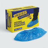 Disposable Polythene Overshoes Blue - Indigo Supplies Ltd