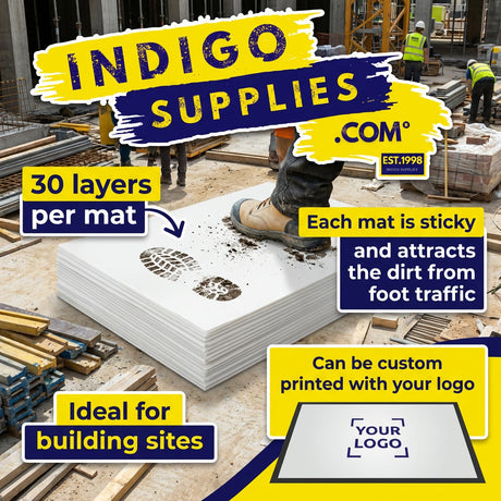 Sticky / Tak / Tack / Tacky Entrance Adhesive Floor Mats - Indigo Supplies Ltd