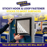 Hook & Loop Fastener Tape High Tack Rubber Adhesive - Indigo Supplies Ltd