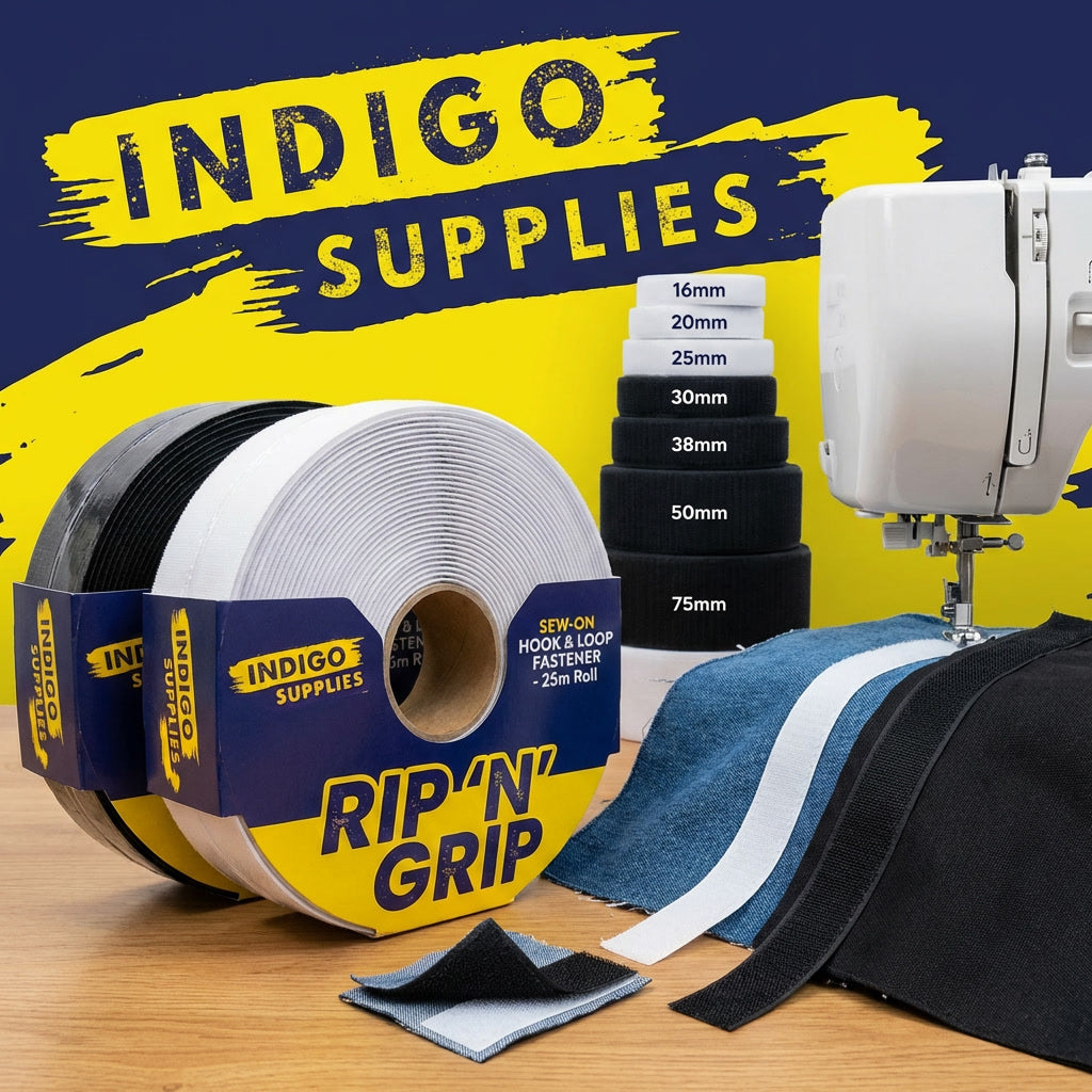Hook & Loop Fastener Tape Sew-on - Indigo Supplies Ltd