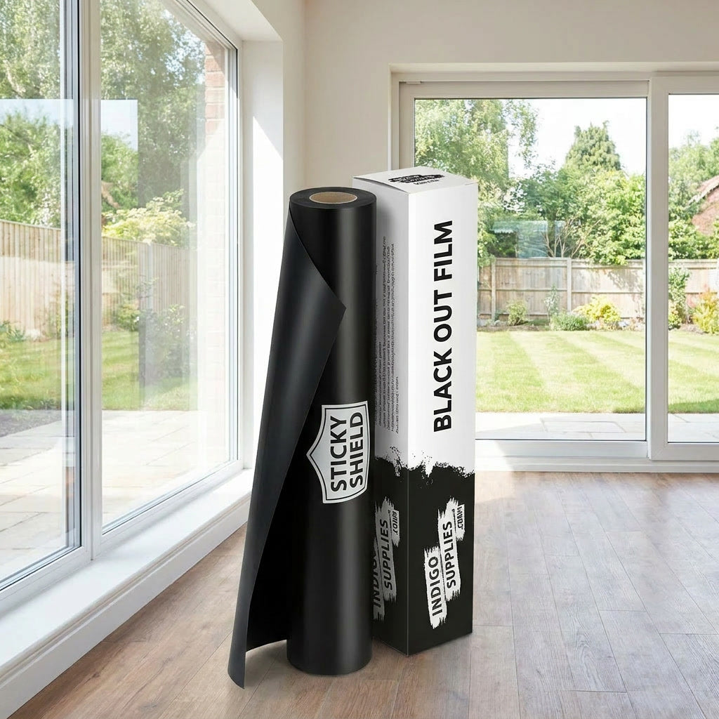 Sticky Shield® Adhesive Privacy Blackout Window Protector