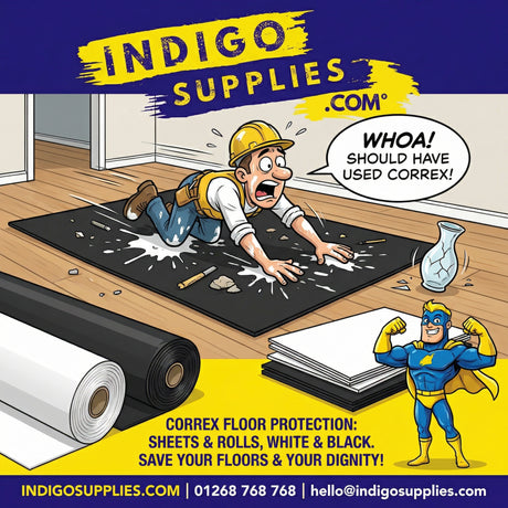 Correx White LPS1207 F/R 1.2M X 2.4M 2MM (250 sheets) - Indigo Supplies Ltd