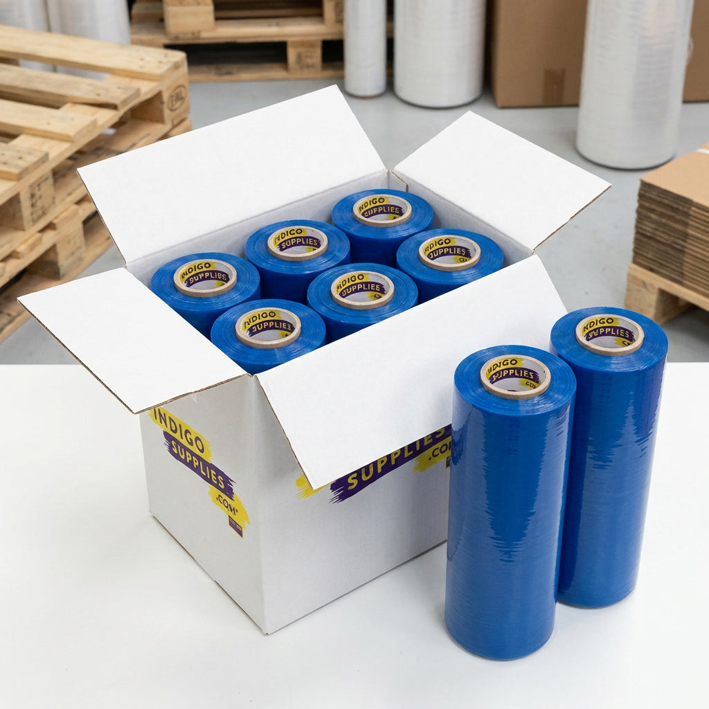 blue pallet wrap stretch film packaging uk essex
