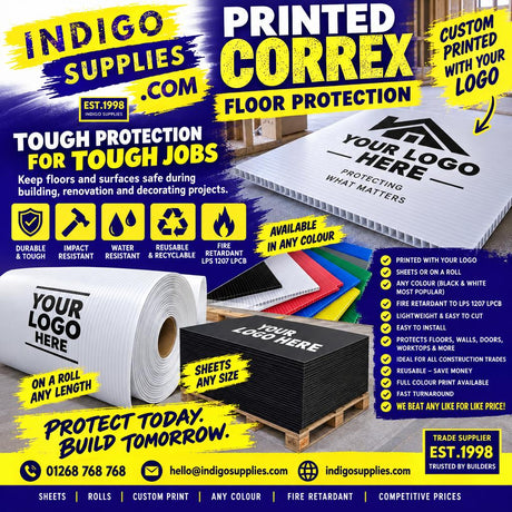 custom printed correx floor protection uk essex