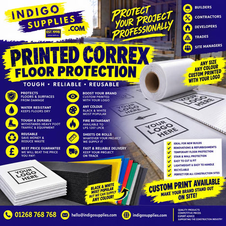 custom printed correx floor protection uk essex