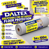 Daltex Fire Retardant Breathable Floor Protection LPS 1207 LPCB 1m x 100m Grey