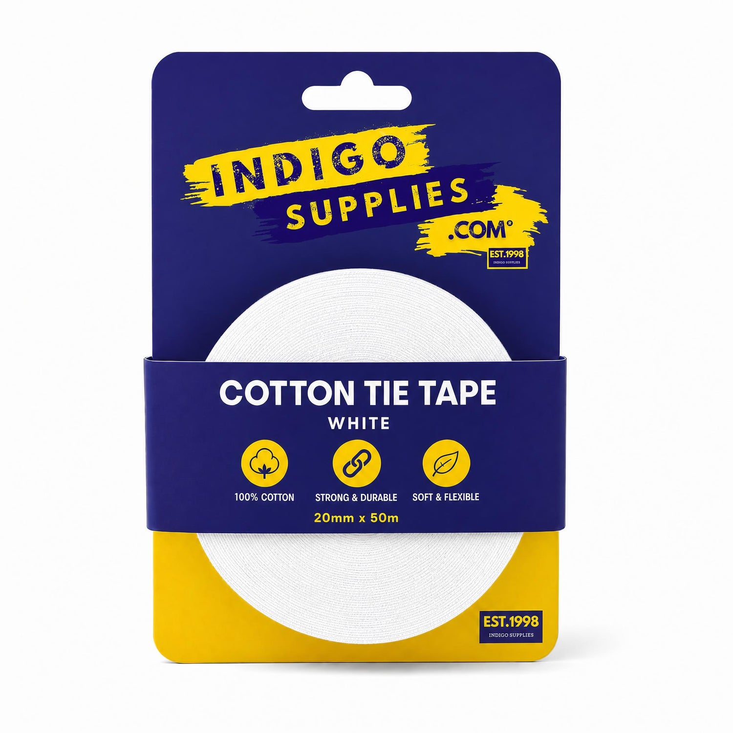 cotton tie tape white uk essex