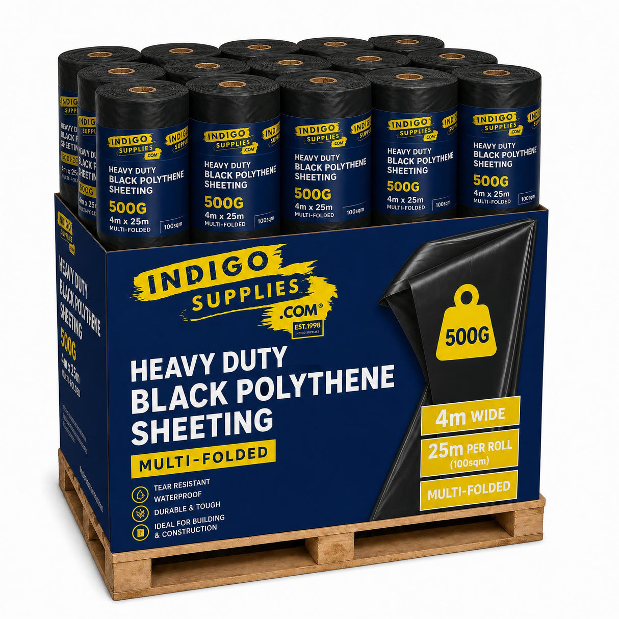 heavy duty black polythene sheeting rolls 500g uk essex