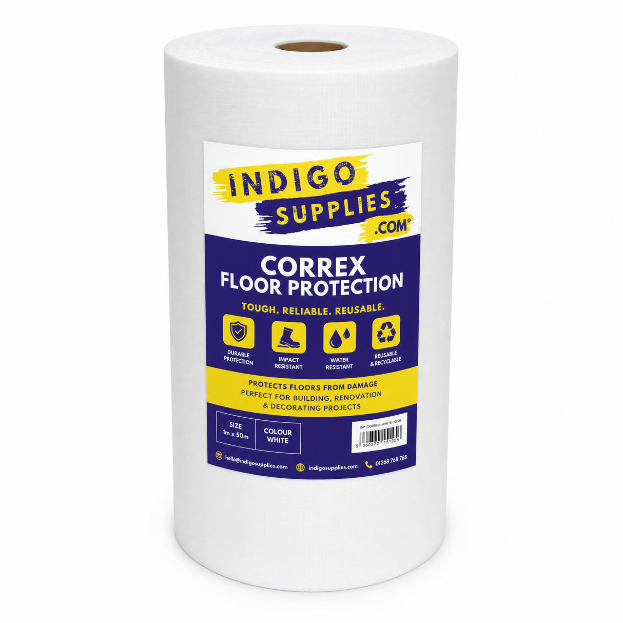 Correx® Roll Floor & Surface Protector Fire Retardant (White)