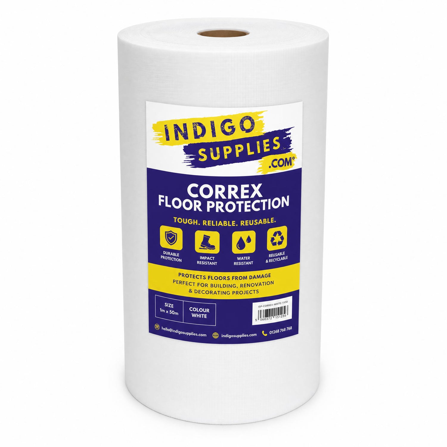 Correx® Roll Floor & Surface Protector Fire Retardant (White)