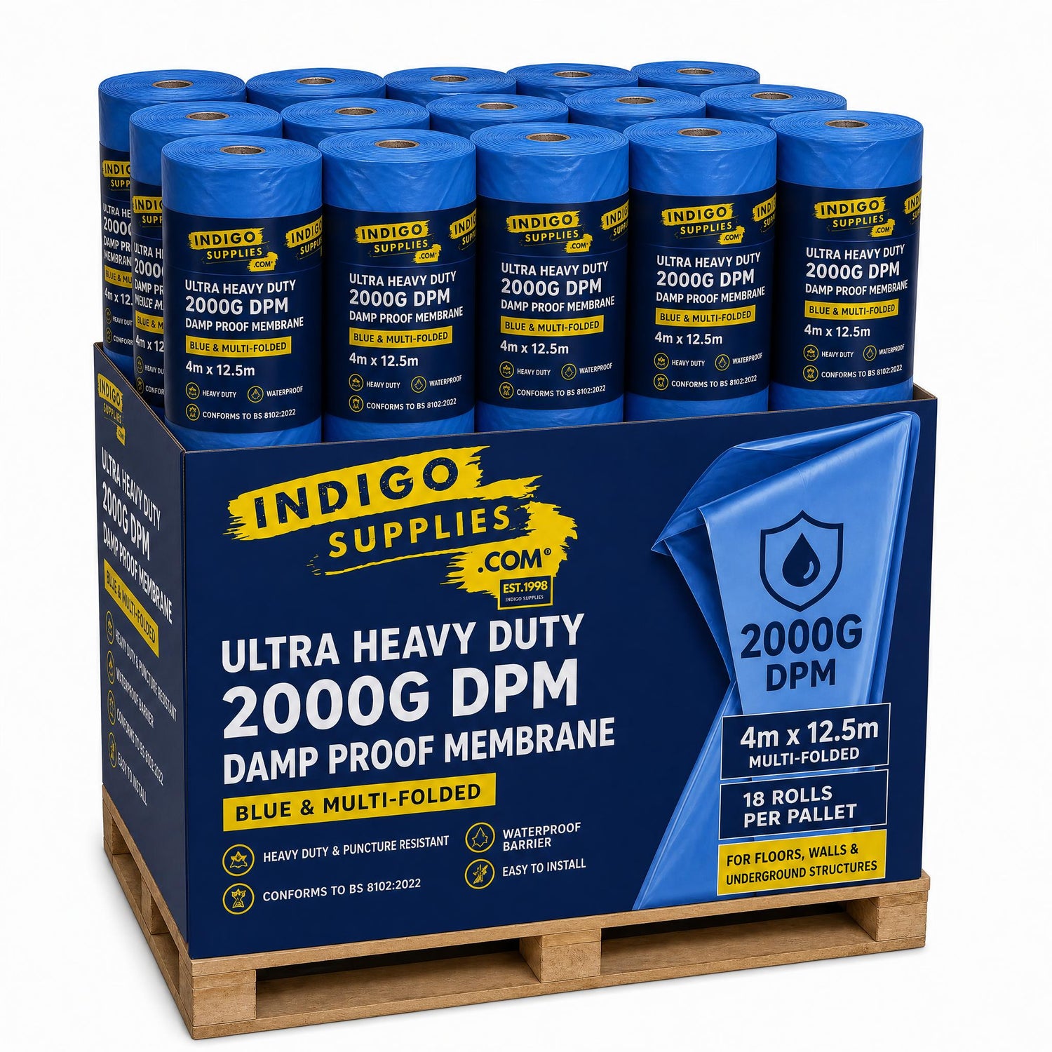 polythene sheeting dpm damp proof membrane 2000g 4m x 12.5m essex uk
