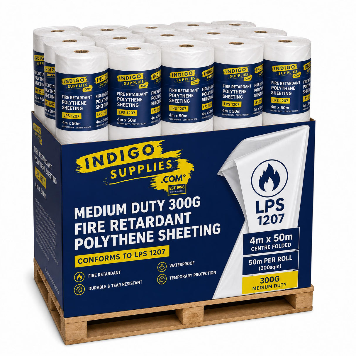 fire flame retardant polythene sheeting lps 120 lpcb uk essex white