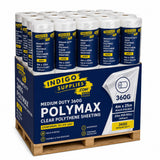 polythene sheeting 360g clear 4m x 25m essex uk roll