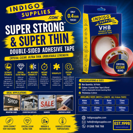 double sided vhb very high bond 3m tape clear uk essex