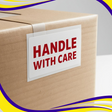 Self-Adhesive Label "HANDLE WITH CARE" - Indigo Supplies Ltd