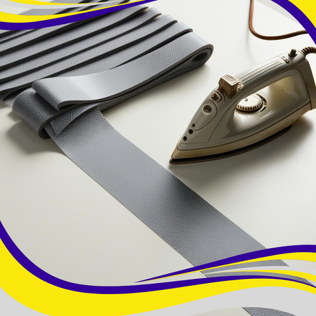 Reflective Tape Iron On Fabric Hi Visibility Silver 50mm x 10 metres - Indigo Supplies Ltd