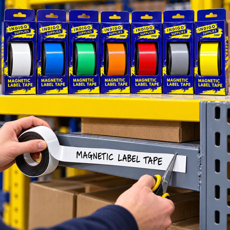 flexible magnetic label tape warehouse racking white uk essex