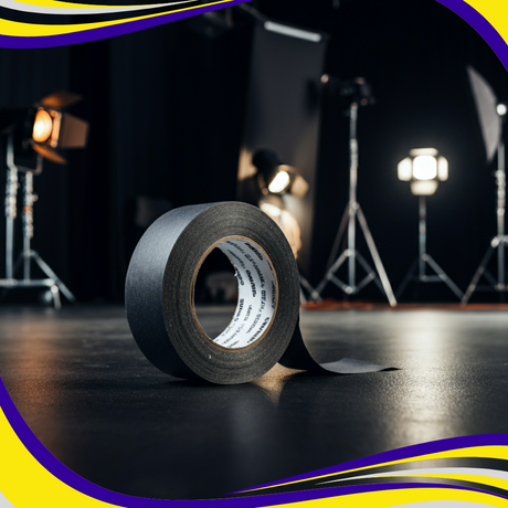 Gaffer Tape Pro Grade Matt Finish Easy Peel Peelable Low Tack 47mm x 50 Black - Indigo Supplies Ltd