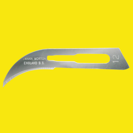 Swann Morton Non-Sterile Surgical Blades No 12 (Box of 100) Product No 0104 - Indigo Supplies Ltd