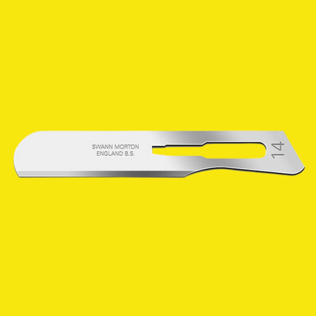 Swann Morton Non-Sterile Surgical Blades No 14 (Box of 100) Product No 0119 - Indigo Supplies Ltd