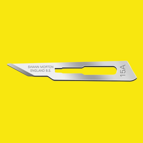Swann Morton Non-Sterile Surgical Blades No 15A (Box of 100) Product No 0120 - Indigo Supplies Ltd