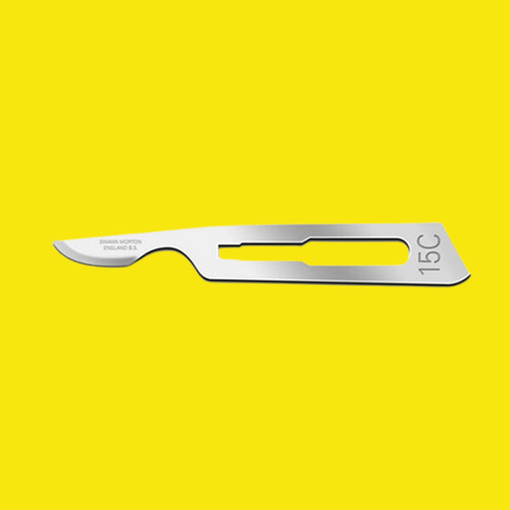 Swann Morton Non-Sterile Surgical Blades No 15C (Box of 100) Product No 0121 - Indigo Supplies Ltd